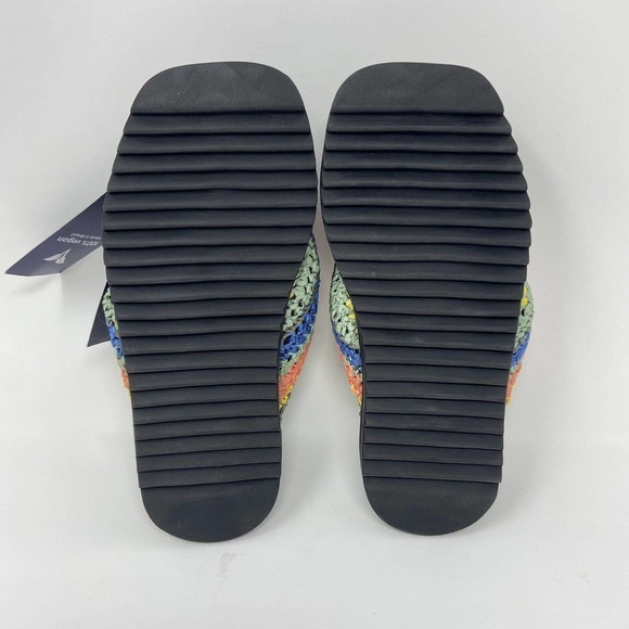 Farm Rio Black Banana Puffy Fluffy Crochet Flip Flop Sandals Womens Size‎ 6 NWT - Picture 7 of 11